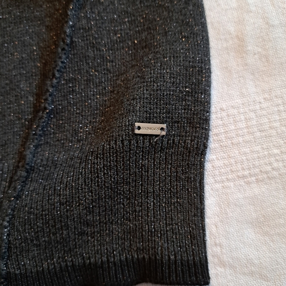 Mayoral girls size 12 black with silver filament hooded sweater, EUC - Picture 3 of 7
